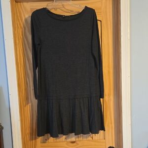 LOFT Dark Gray Long Sleeve Dress